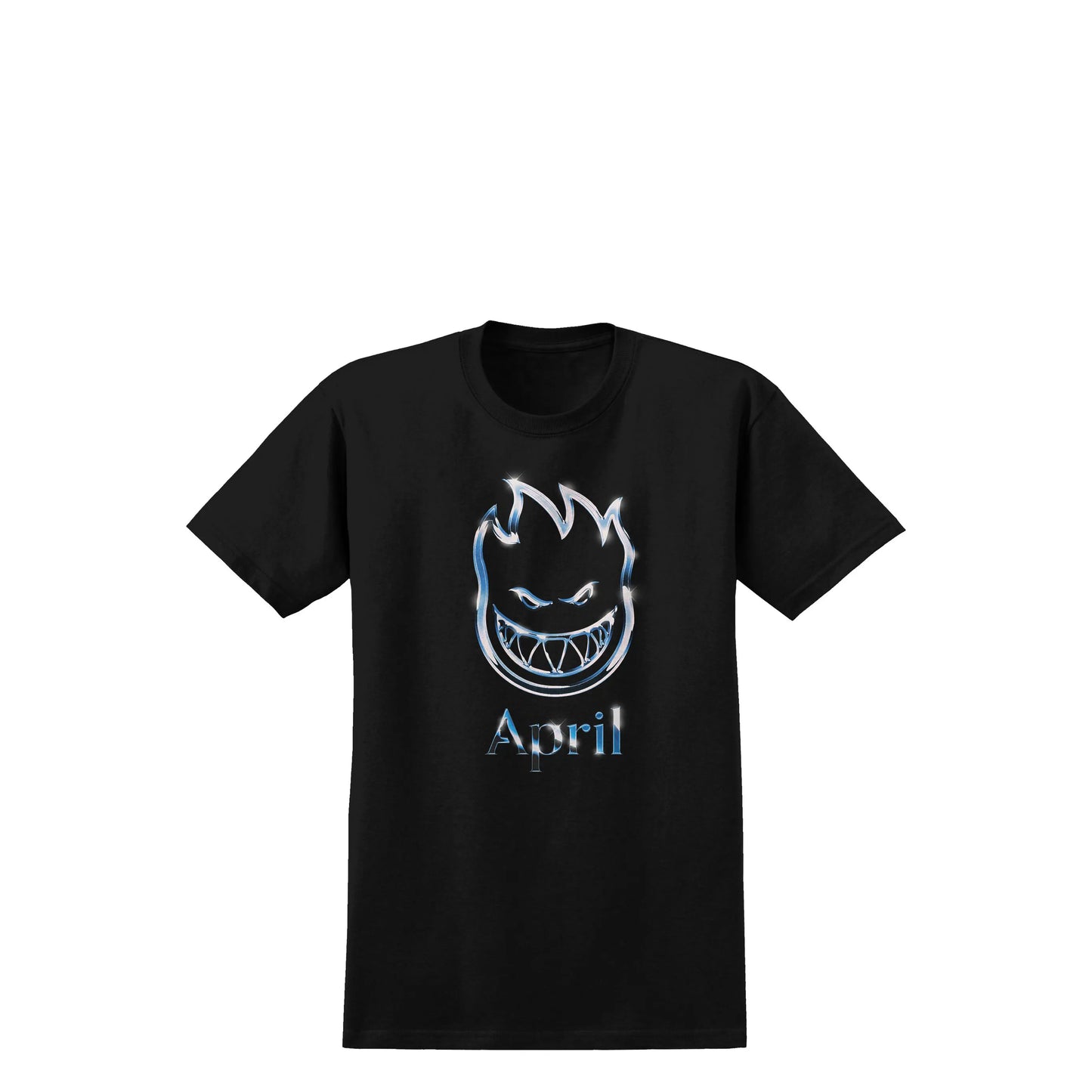 Spitfire April Chrome Bighead Premium Print T-Shirt, black — available at TIKI ROOM