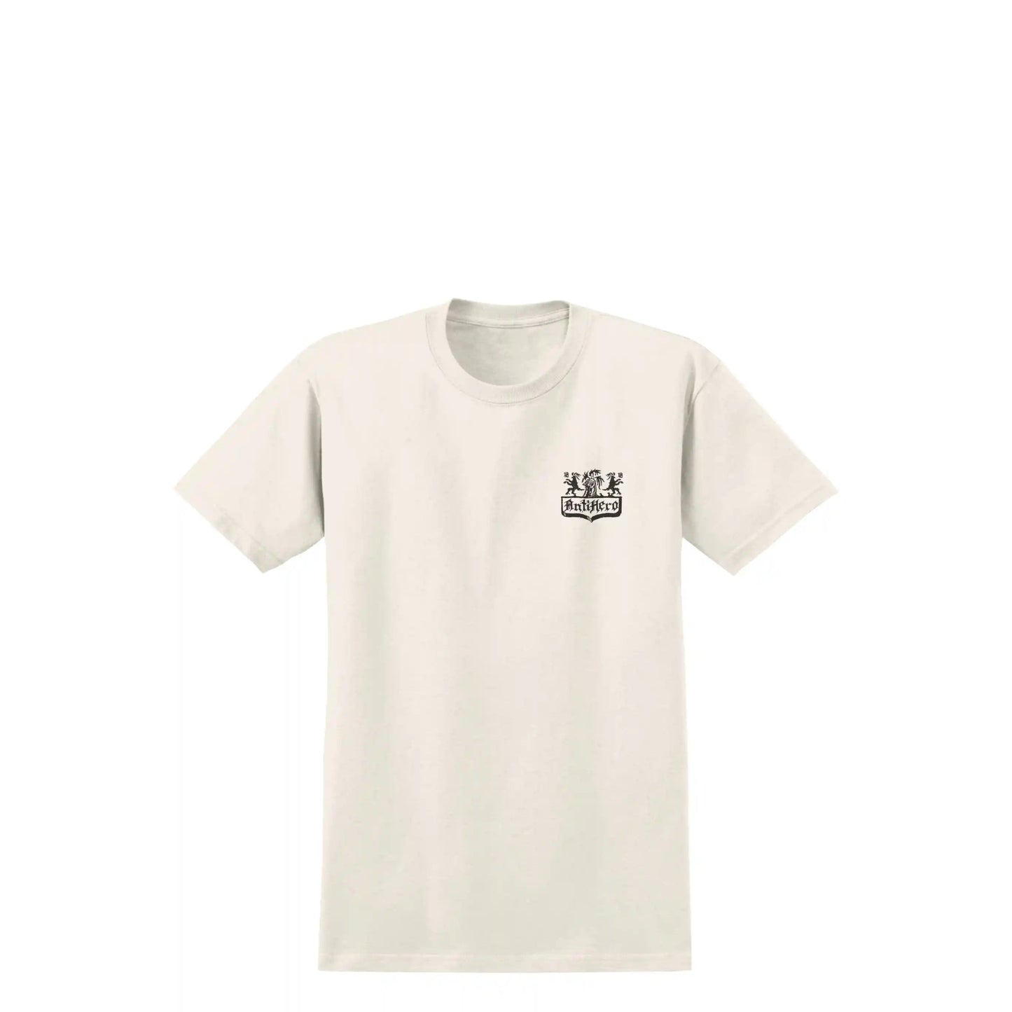 Anti Hero Coat Of Arms Tee, cream w/ black print - Tiki Room Skateboards - 2