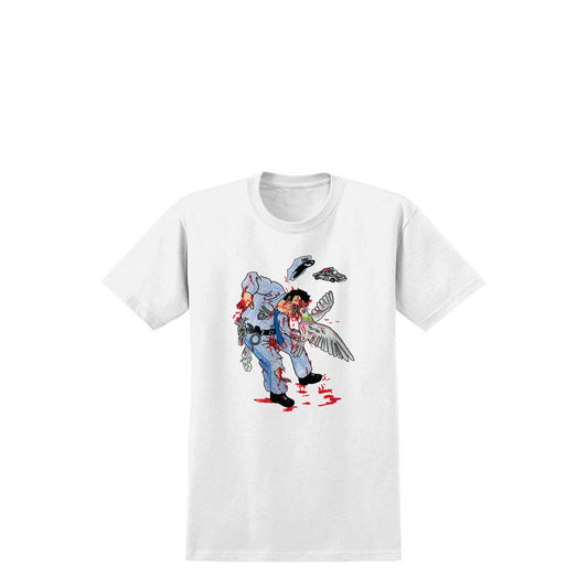 Anti Hero Pigeon Attack T-Shirt, white w/ multi color print - Tiki Room Skateboards - 1
