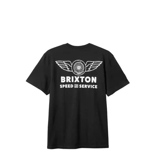 Brixton Spoke Tee, black - Tiki Room Skateboards - 1