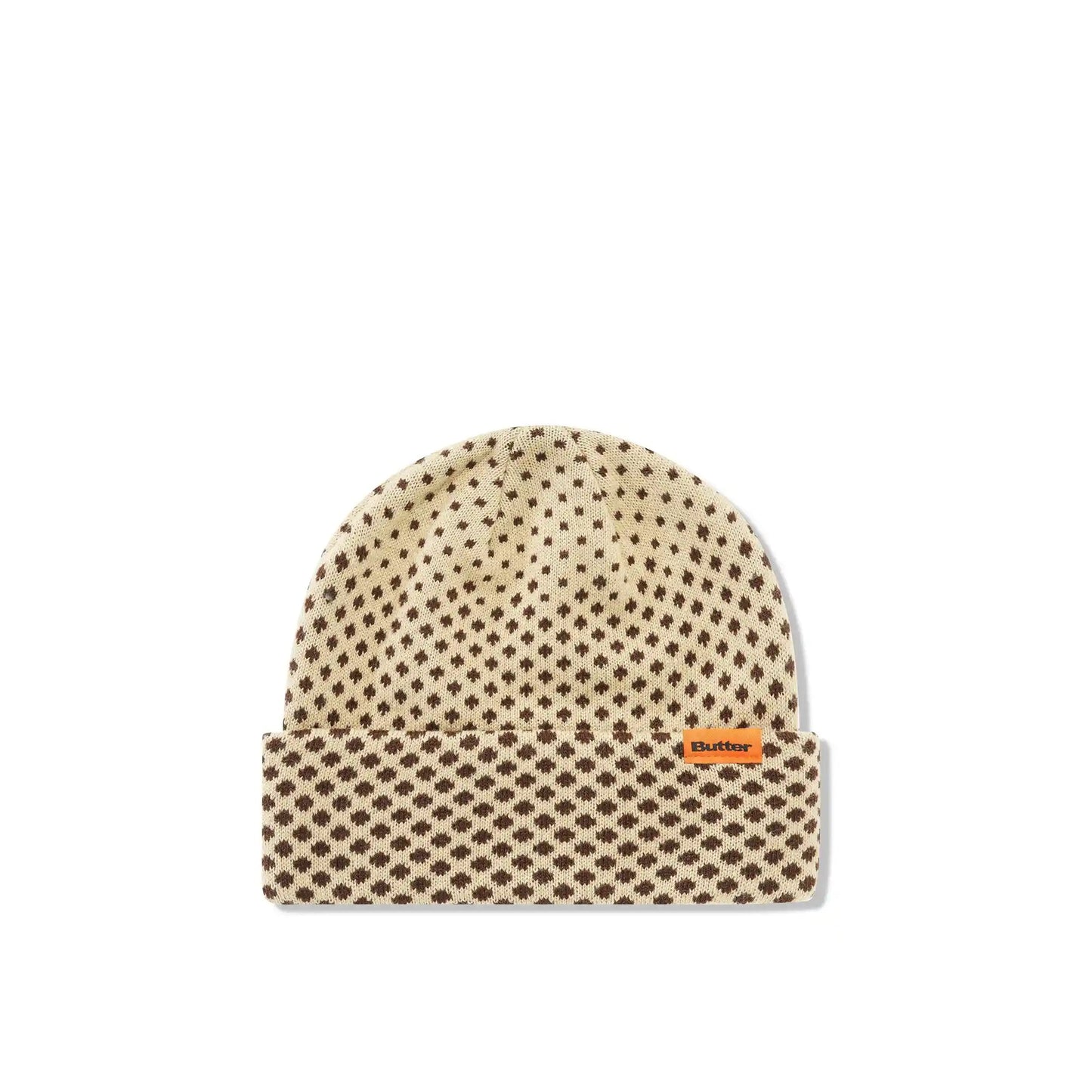 Butter Goods Halftone Cuff Beanie, brown