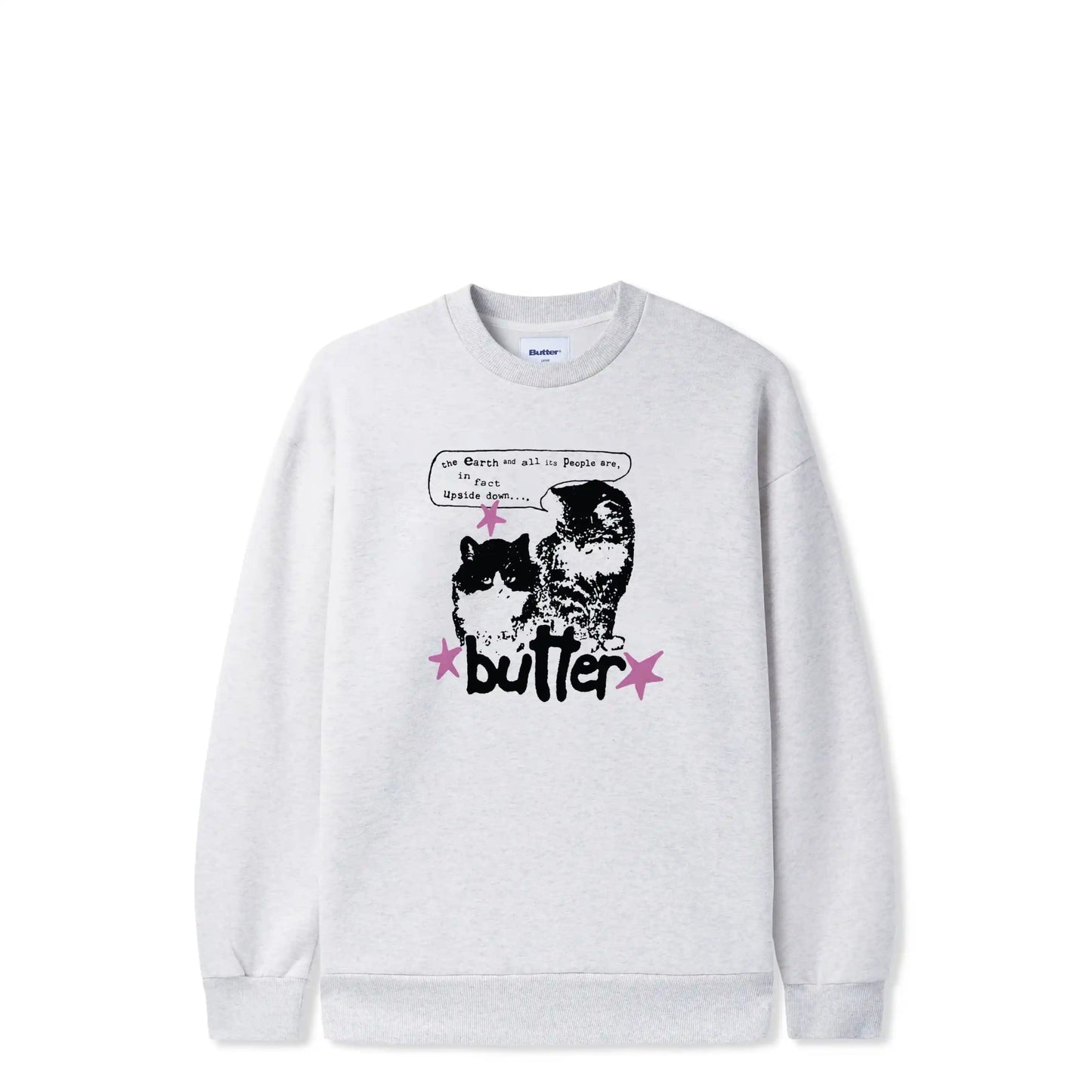 Butter Goods Upside Down Crewneck, ash