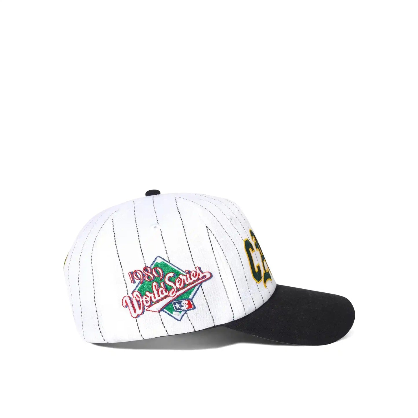 Cash Only Ballpark Snapback Cap, white / black - Tiki Room Skateboards - 3