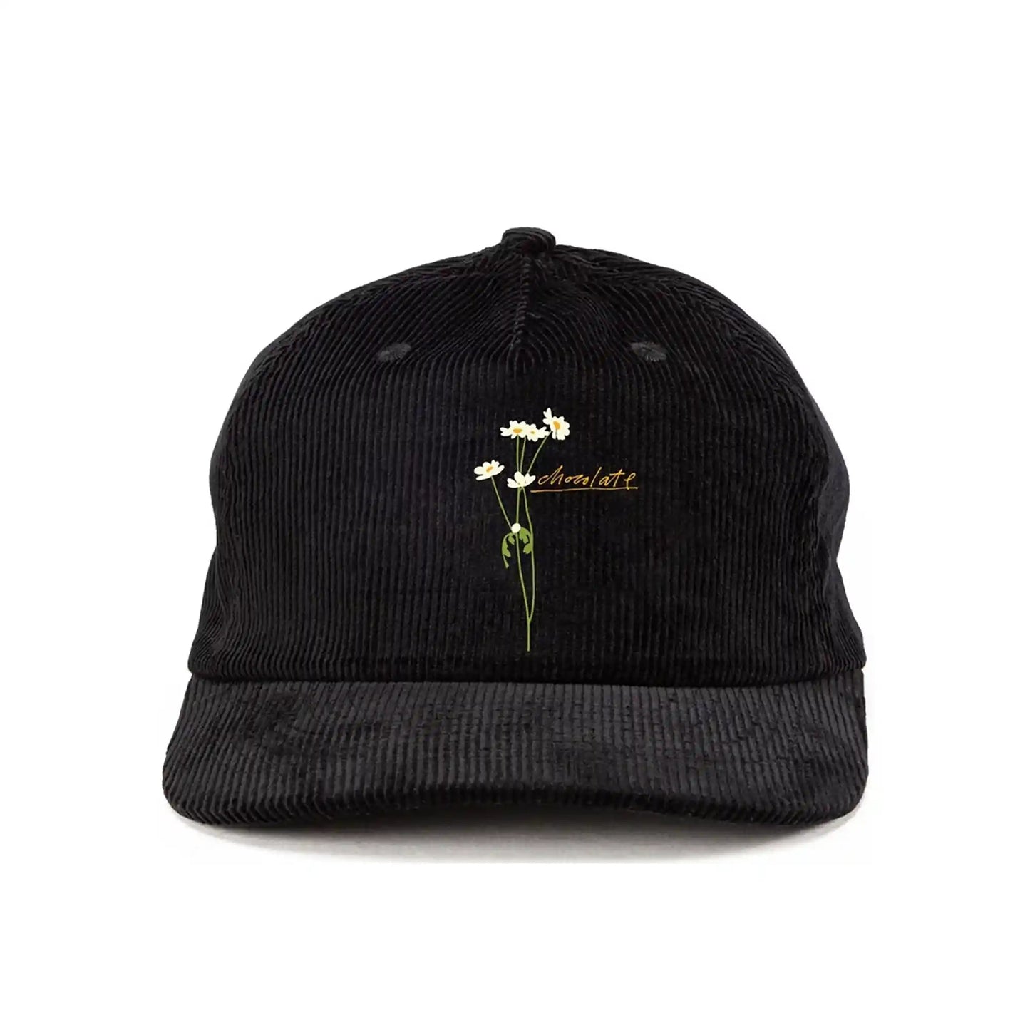 Chocolate Choc Stems 5-Panel Cord Snap, black