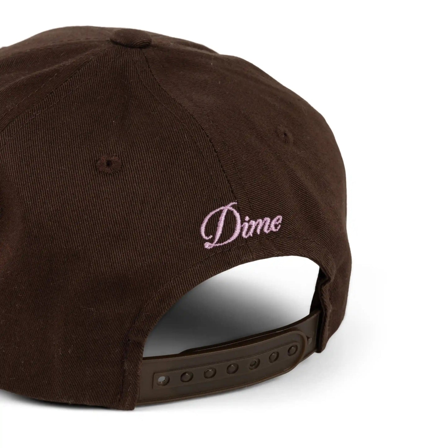 Dime 3D Full Fit Cap, brown - Tiki Room Skateboards - 3