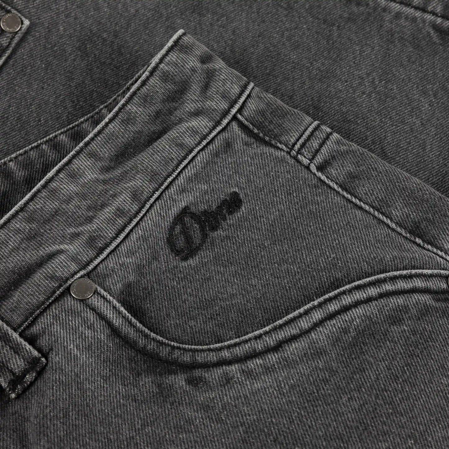 Dime Carpenter Denim Shorts, faded black - Tiki Room Skateboards - 6