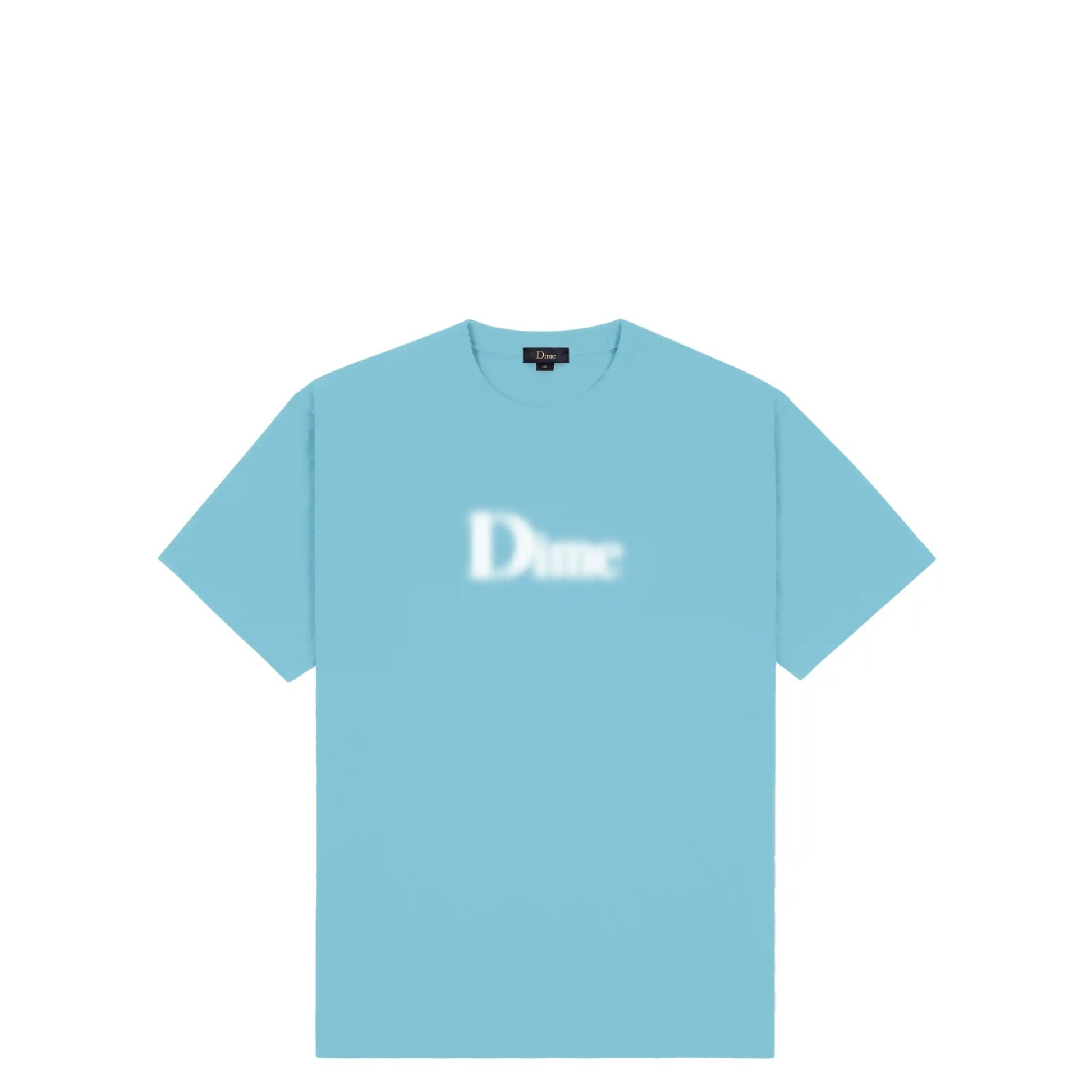 Dime Classic Blurry T-Shirt, ocean blue - Tiki Room Skateboards - 1