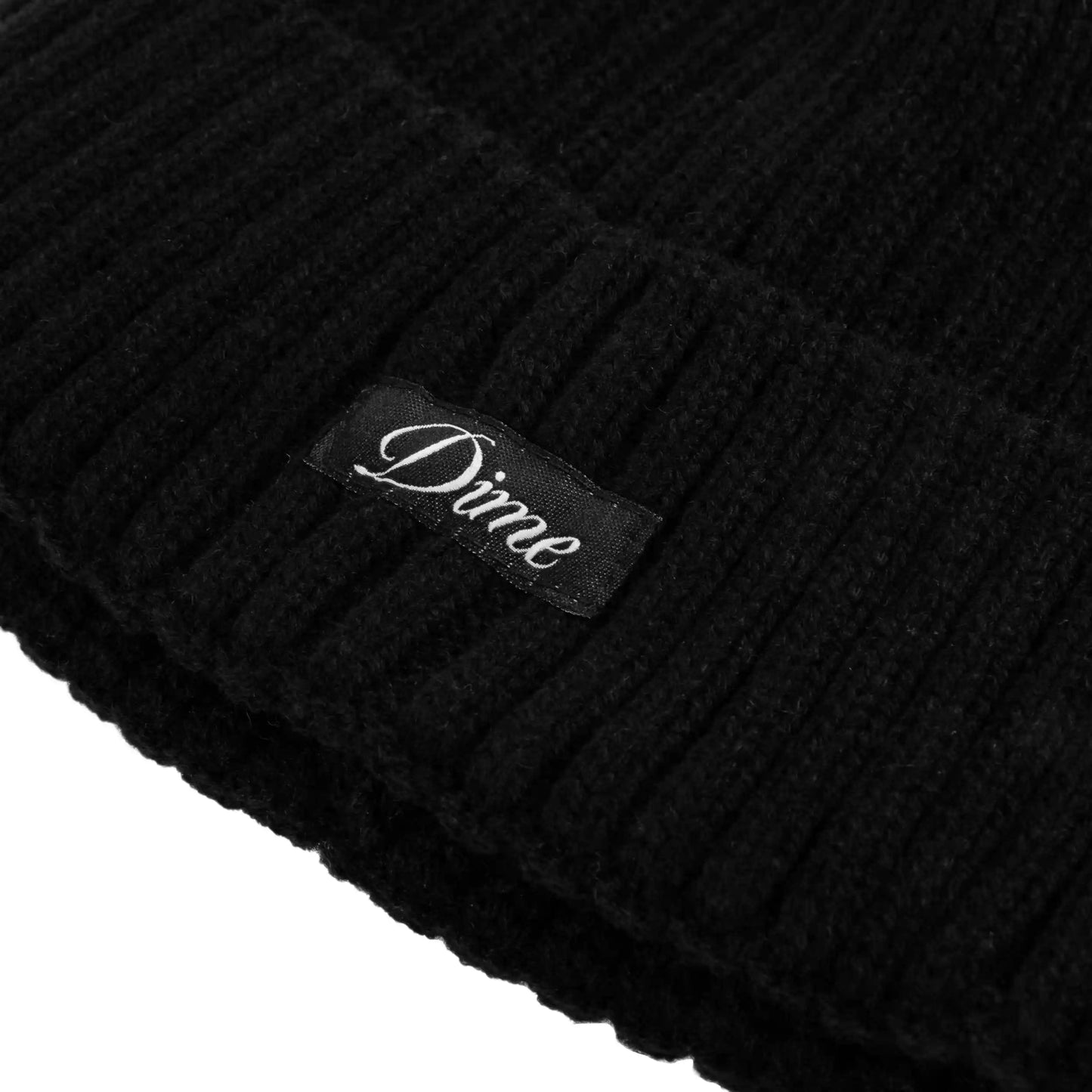 Dime Cursive Fold Beanie, black - Tiki Room Skateboards - 3