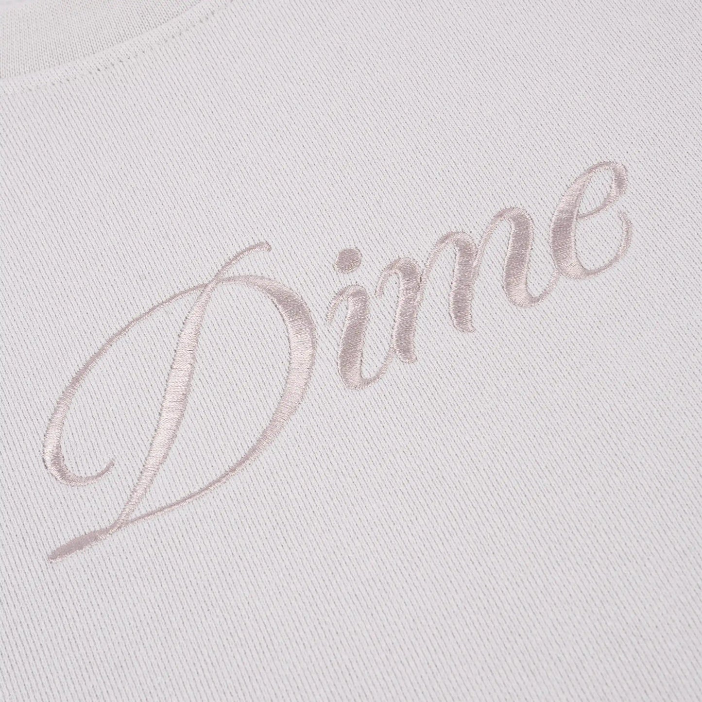 Dime Cursive Logo Crewneck, cement - Tiki Room Skateboards - 2