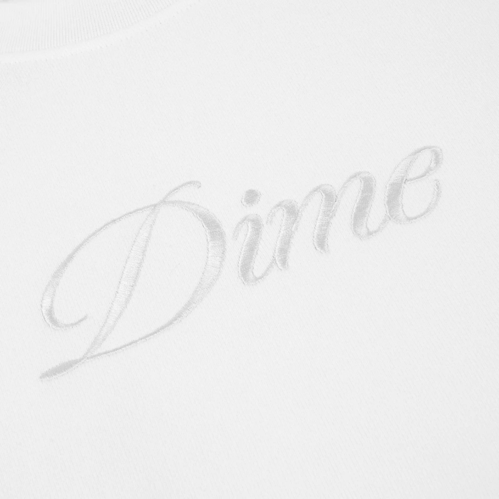 Dime Cursive Logo Crewneck, white - Tiki Room Skateboards - 2