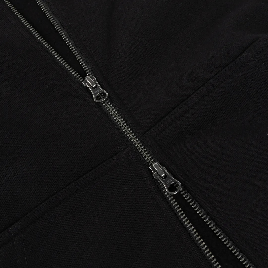 Dime Cursive Small Logo Zip Hoodie, black - Tiki Room Skateboards - 7