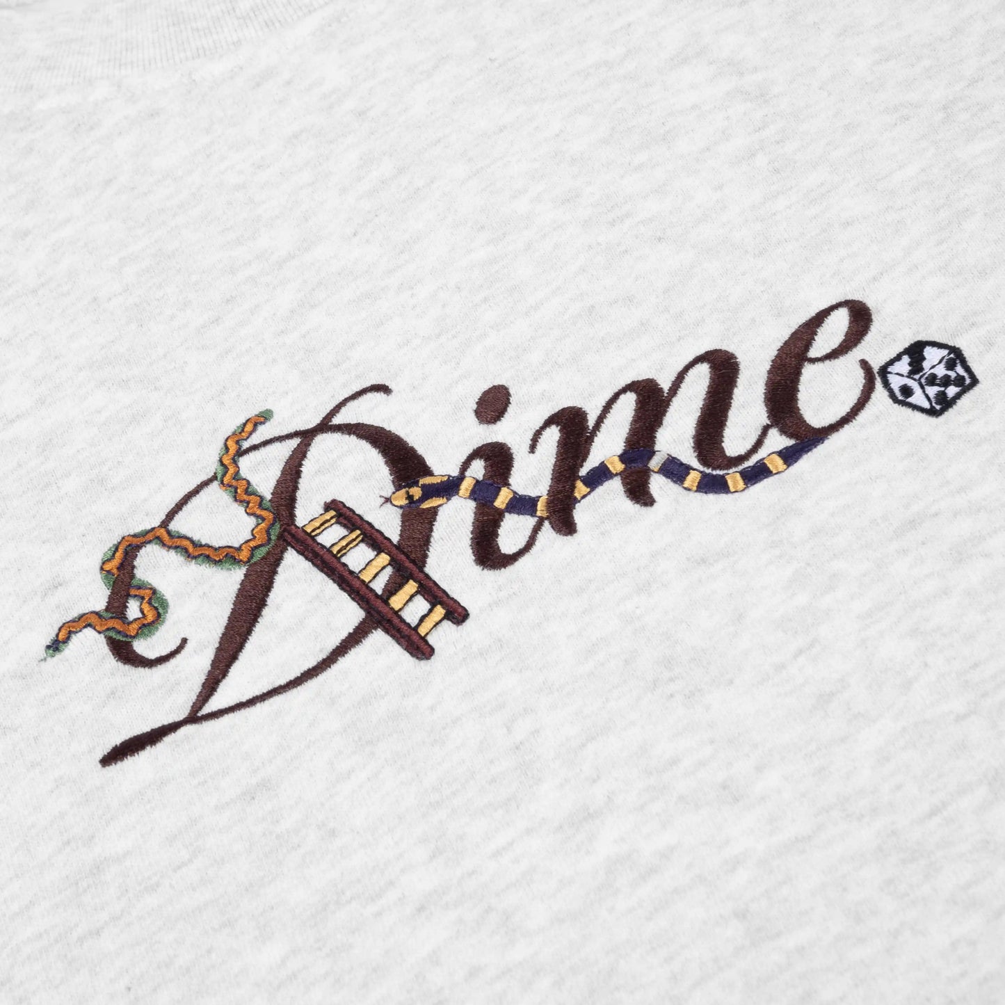 Dime Cursive Snake Crewneck, ash - Tiki Room Skateboards - 2