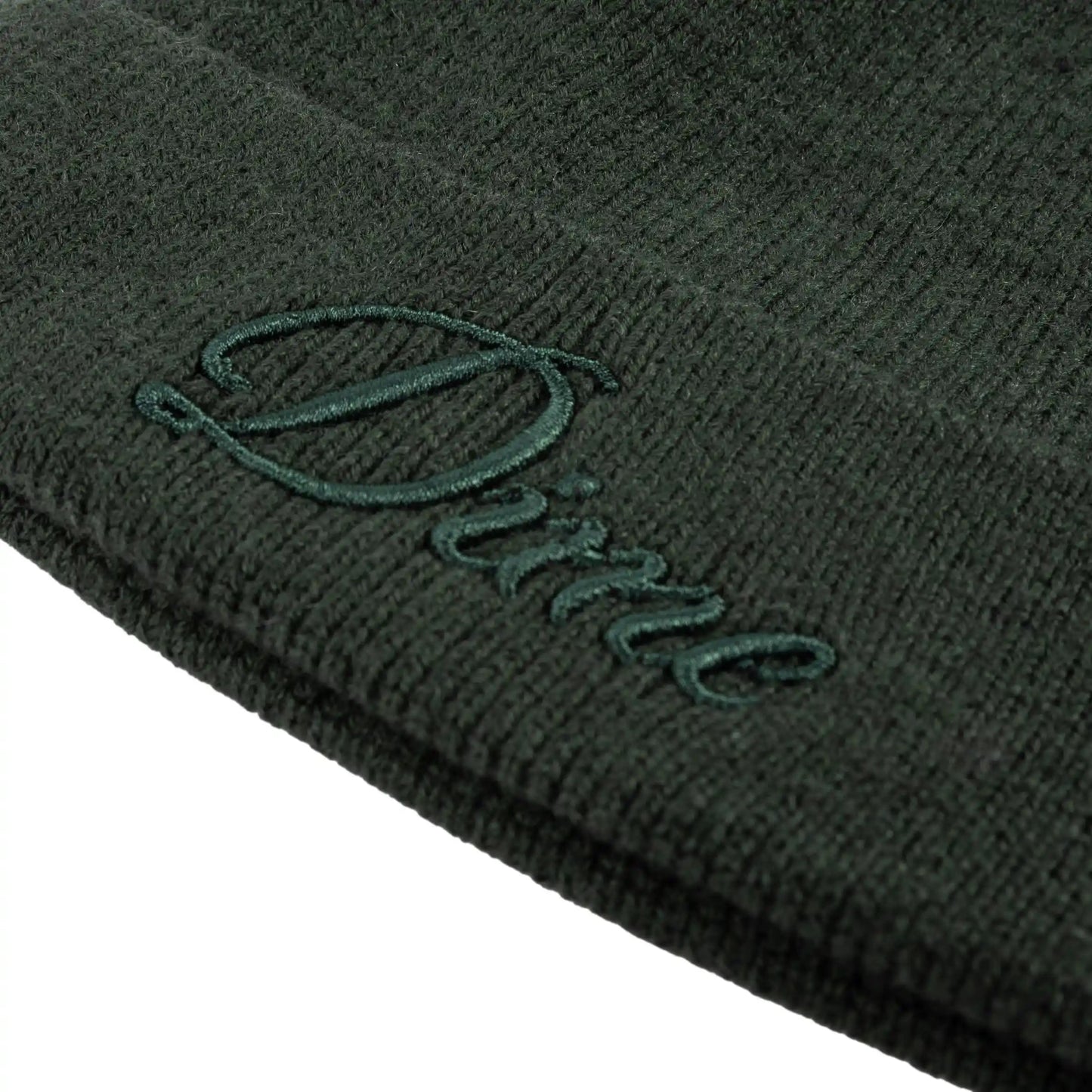 Dime Cursive Wool Fold Beanie, forest - Tiki Room Skateboards - 3