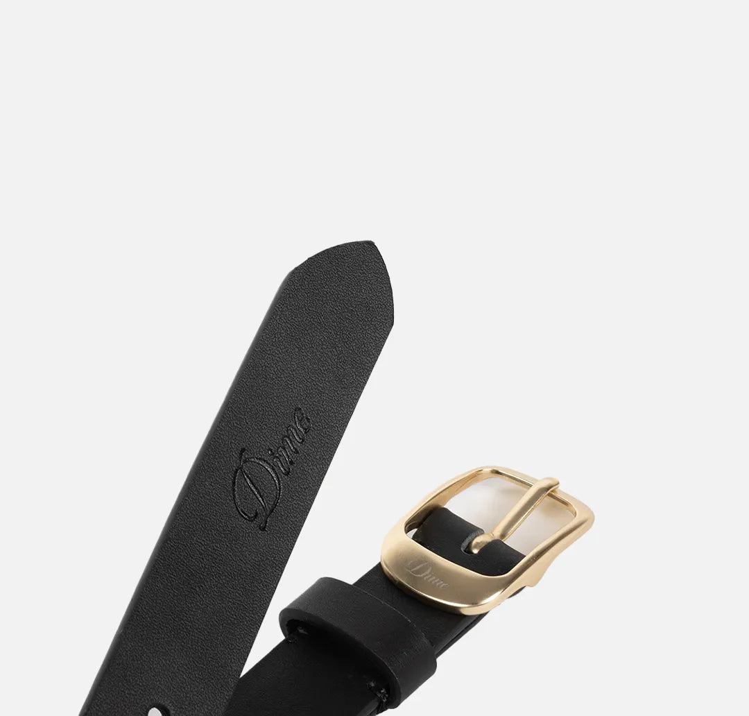 Dime Dress Leather Belt, black - Tiki Room Skateboards - 3