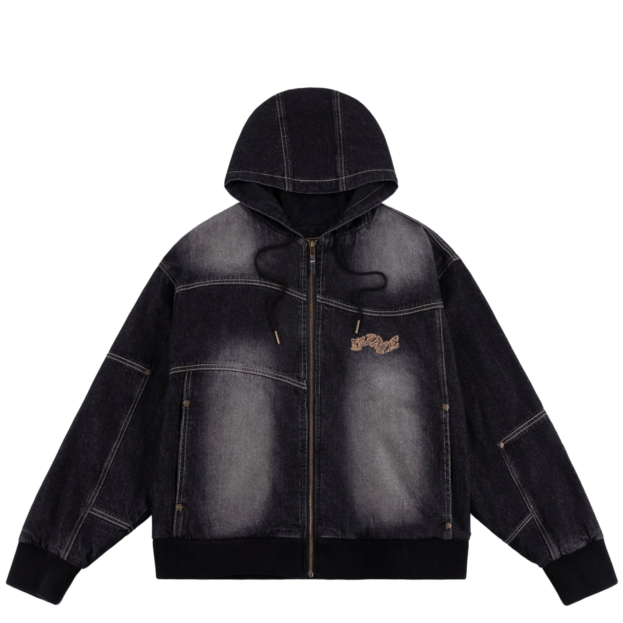 Dime quilted hooded jaket black Mサイズ Dime Quilted Hooded Jacket 