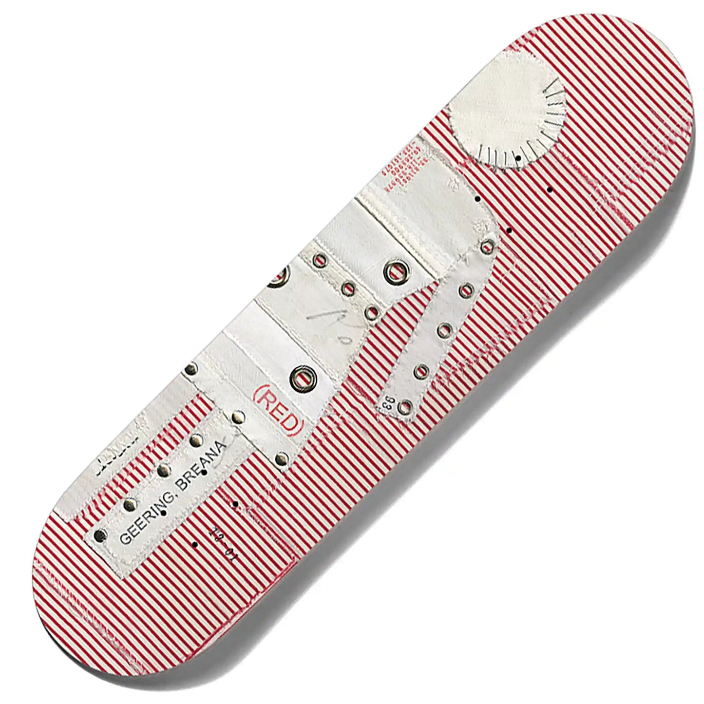 Girl Geering (Red) Stripe Deck (8.0”)