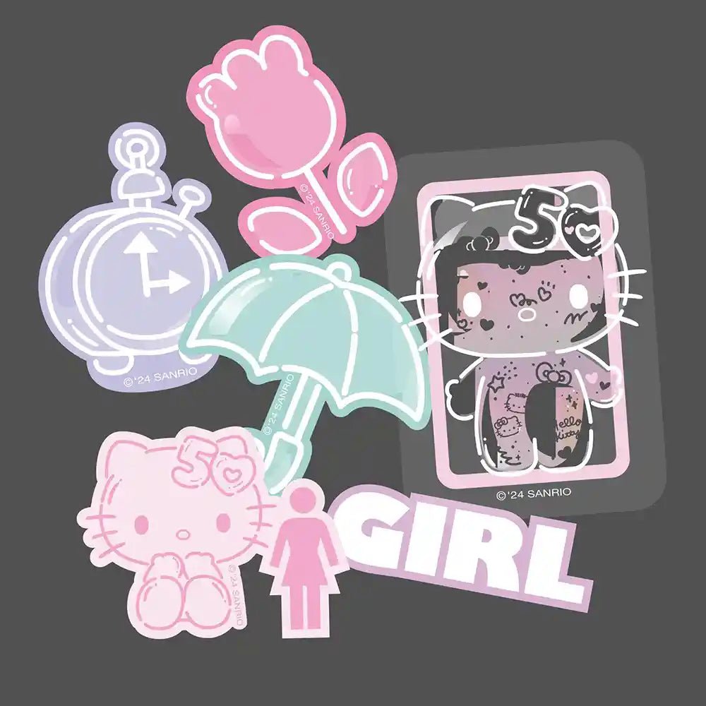 Girl Hello Kitty 50th Anniversary Decal 6 Pack