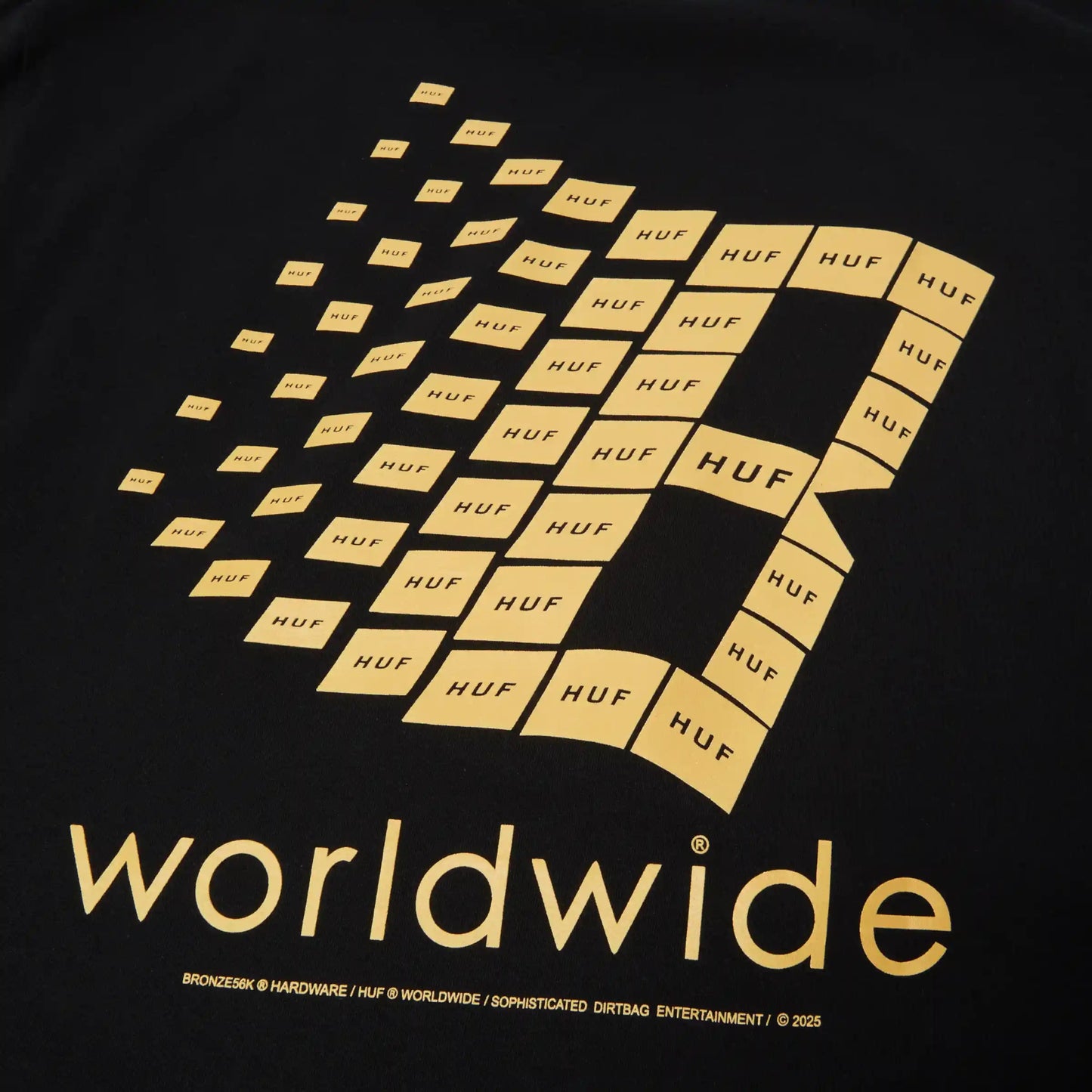 HUF Huf X Bronze Tee, black - Tiki Room Skateboards - 3