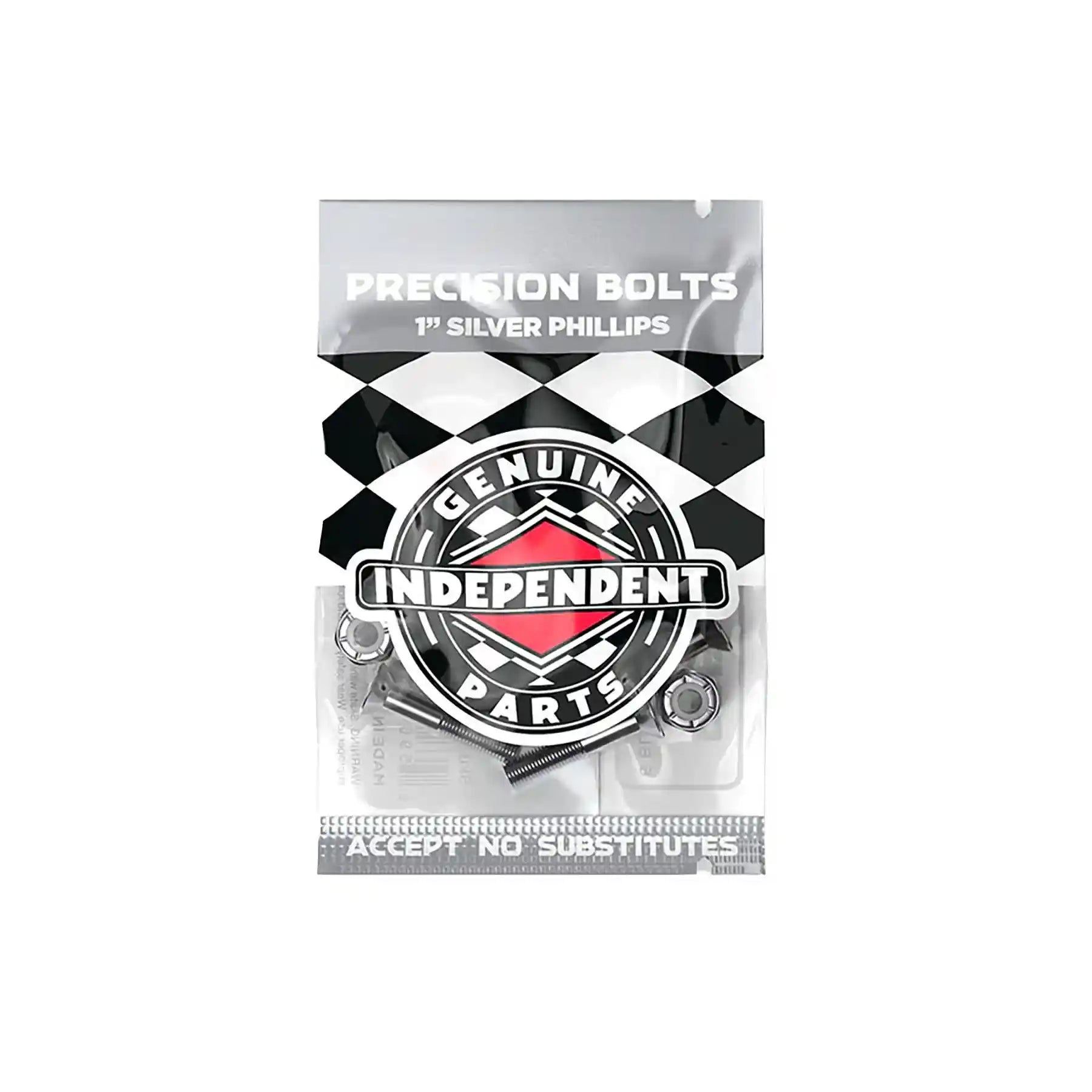 Independent Indy Hardware Phillips 1", black/silver - Tiki Room Skateboards - 2