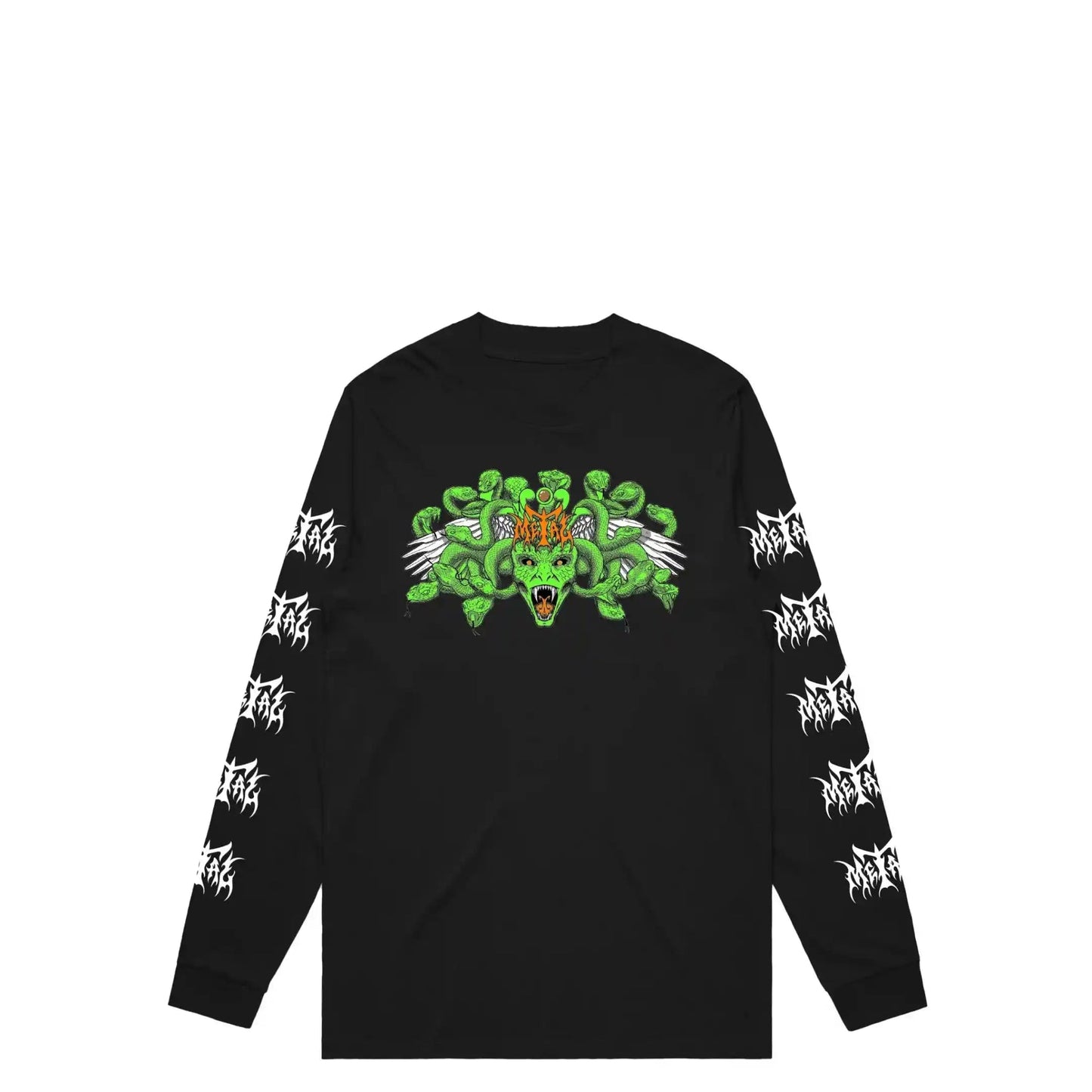 Metal Medusa Long Sleeved Tee, black