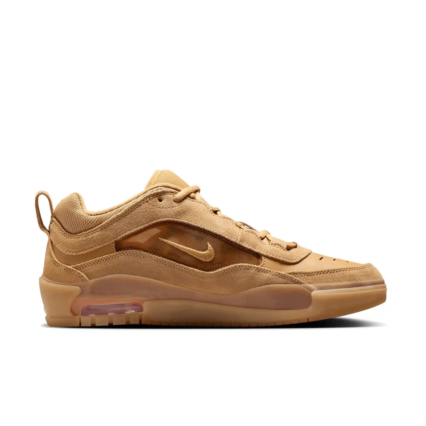 Nike SB Air Max Ishod, flax/wheat - flax - safety orange - Tiki Room Skateboards - 10