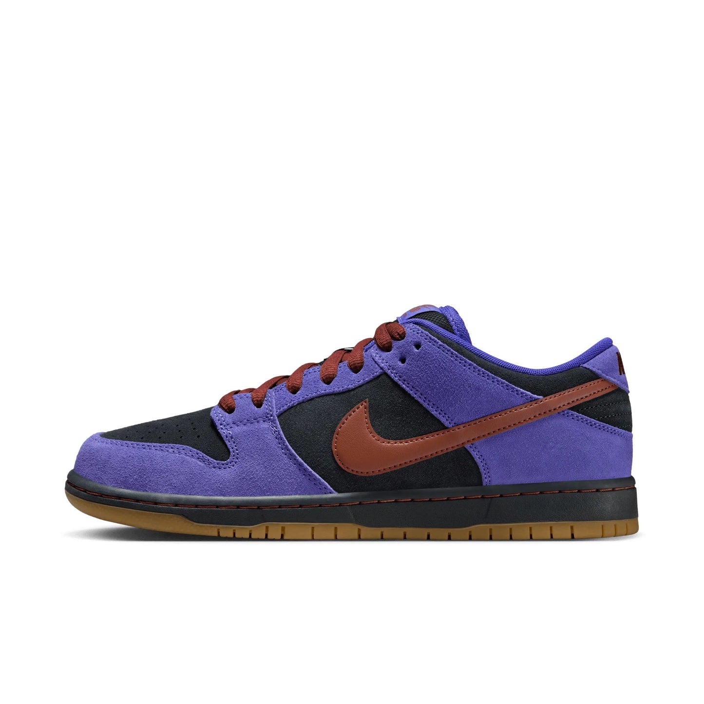 Nike SB Dunk Low Pro, persian violet/cinnamon - off noir - Tiki Room Skateboards - 10