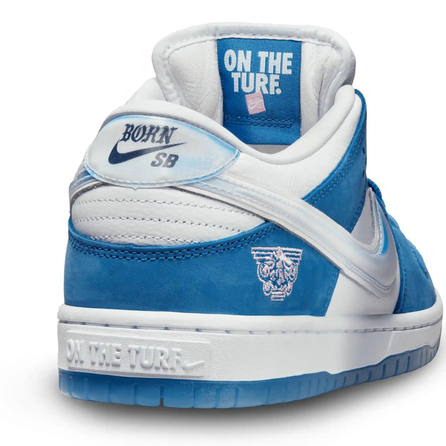 Nike SB Dunk Low Pro X Born X Raised, deep royal/white - black - Tiki Room Skateboards - 14