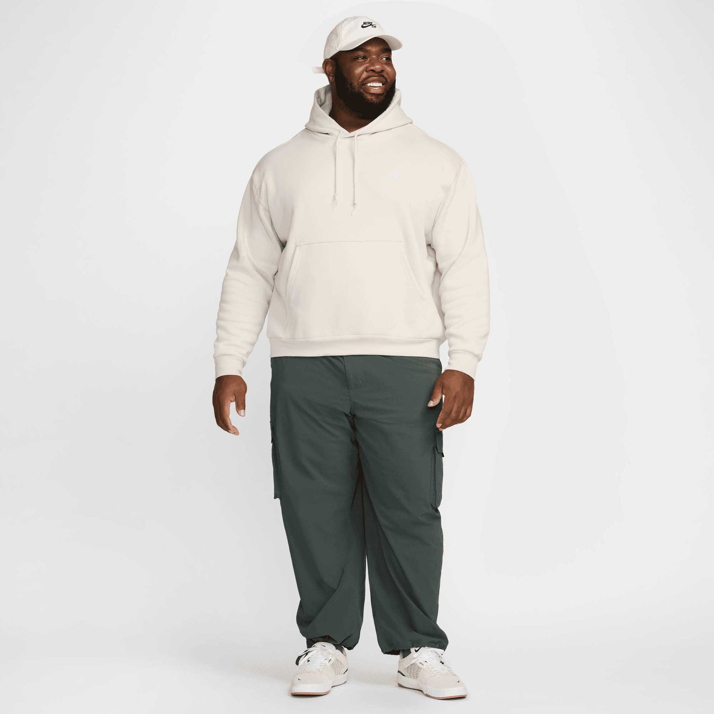 Nike SB Embroidered Pullover Hoodie, lt orewood brn/white - Tiki Room Skateboards - 16