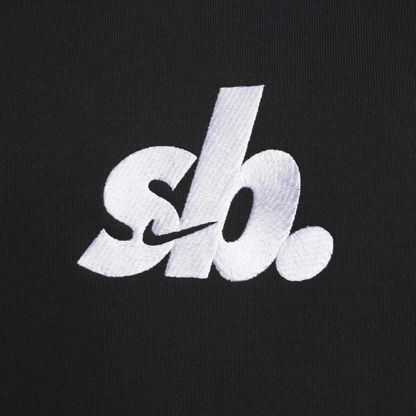 Nike SB Fleece Pullover Skate Hoodie, black/white - Tiki Room Skateboards - 14
