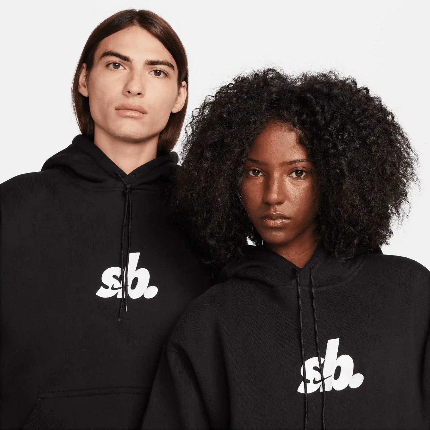 Nike SB Fleece Pullover Skate Hoodie, black/white - Tiki Room Skateboards - 3