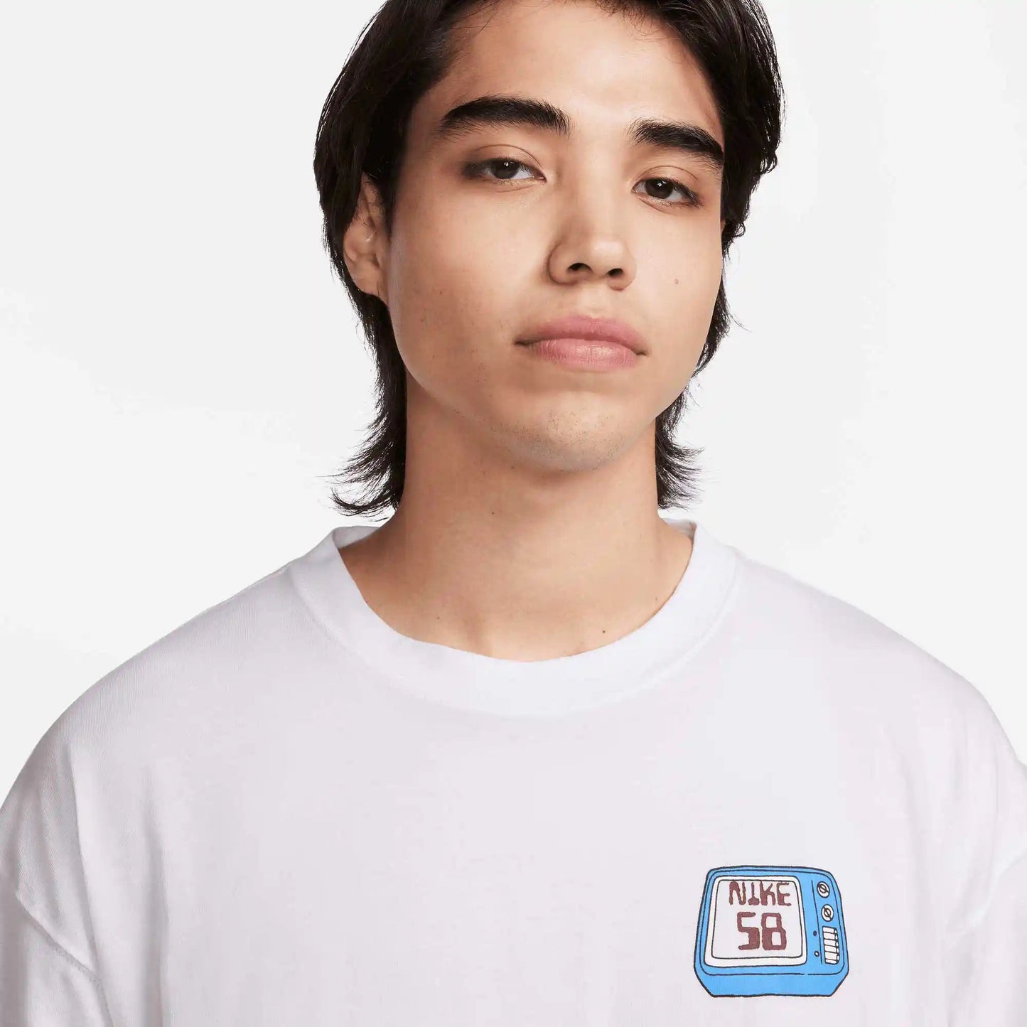 Nike SB Long-Sleeve Max90 Skate T-Shirt, white - Tiki Room Skateboards - 5