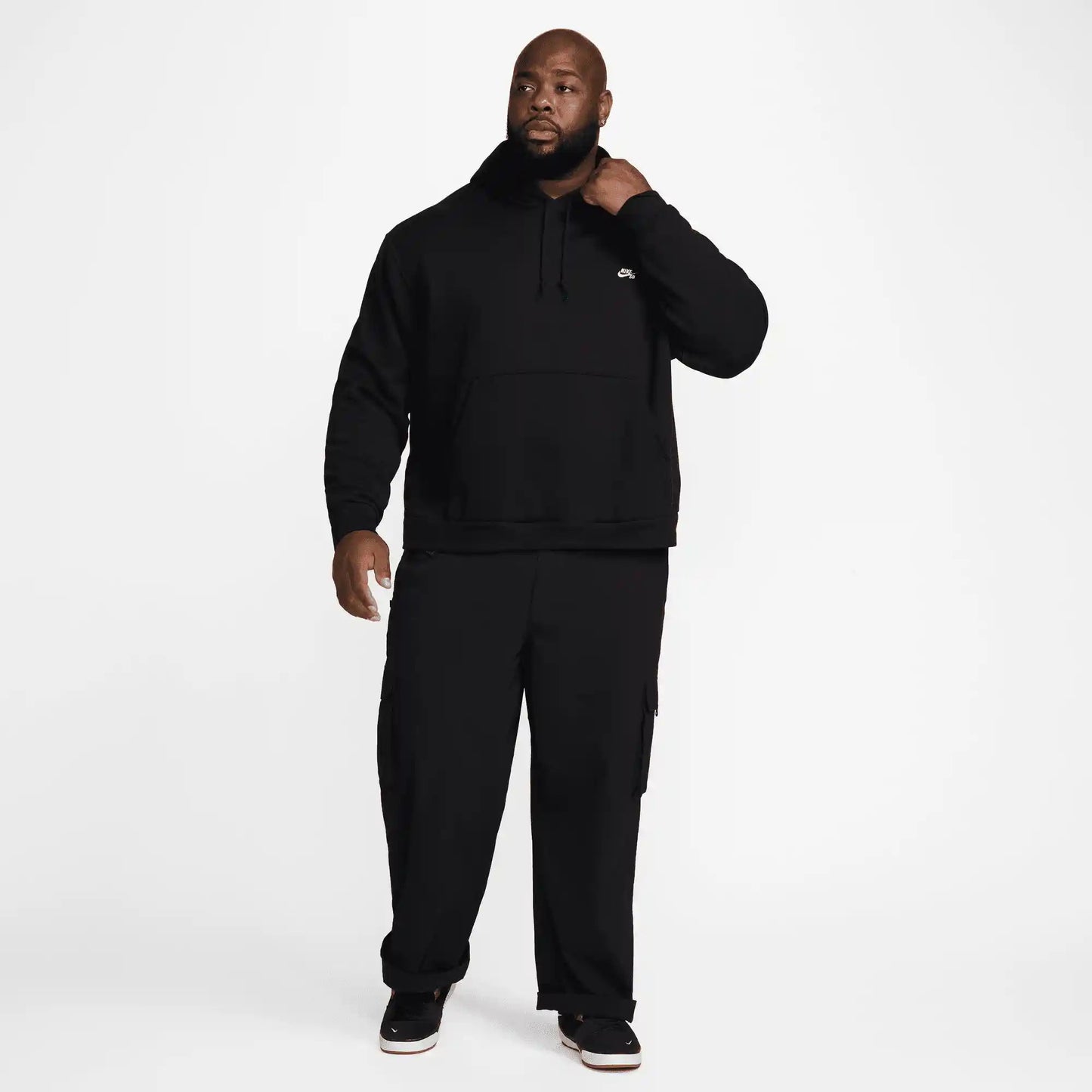 Nike SB Pullover Skate Hoodie, black/white - Tiki Room Skateboards - 10