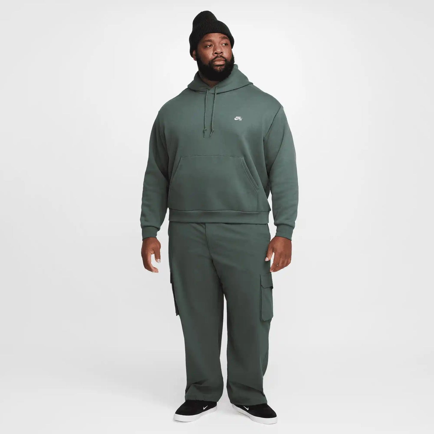 Nike SB Pullover Skate Hoodie, vintage green/white - Tiki Room Skateboards - 15