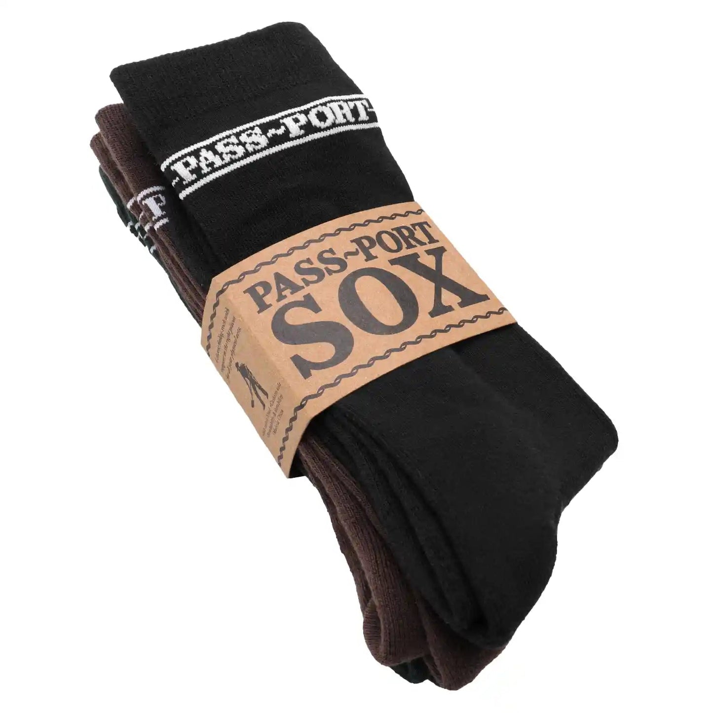 Passport Hi Sox 3 - Pack, black/choc/forest - Tiki Room Skateboards - 2