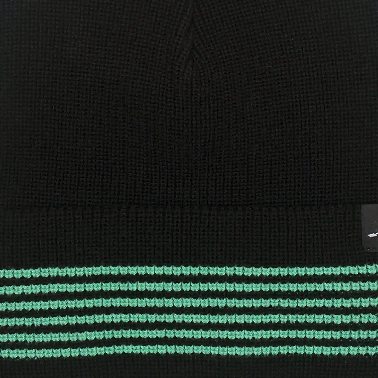 Passport Organic Cotton Stripe Knit Beanie, black/green - Tiki Room Skateboards - 2