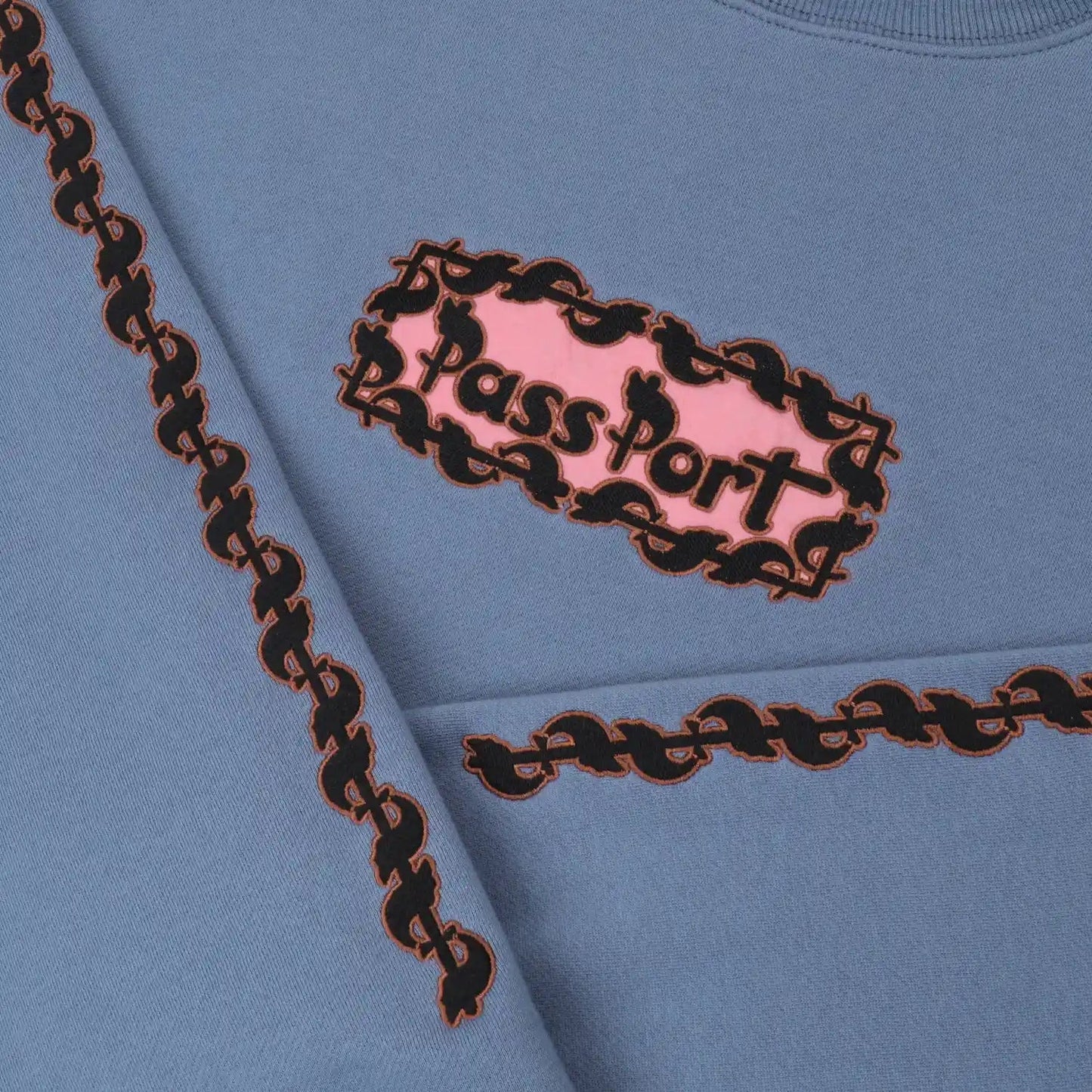 Passport Pattoned Sweater, washed out blue - Tiki Room Skateboards - 2