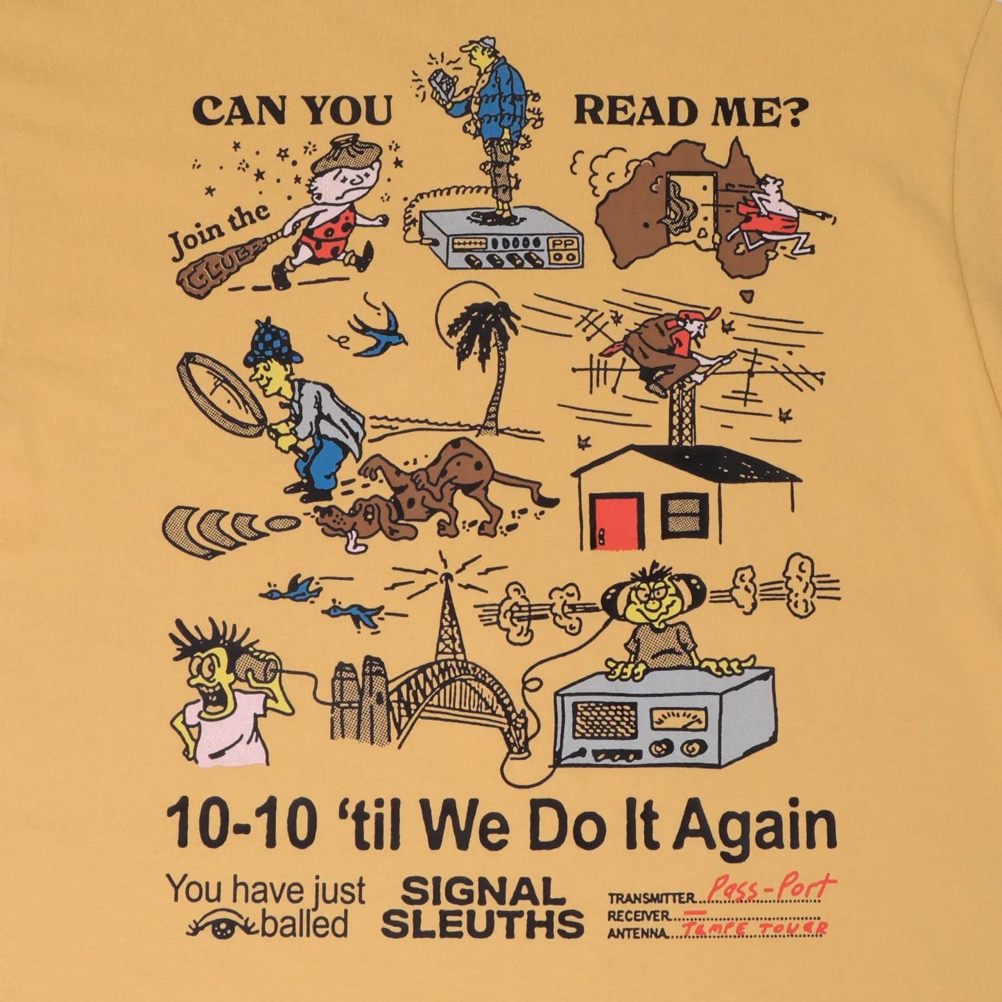 Passport Radio Silence Tee, barley - Tiki Room Skateboards - 5