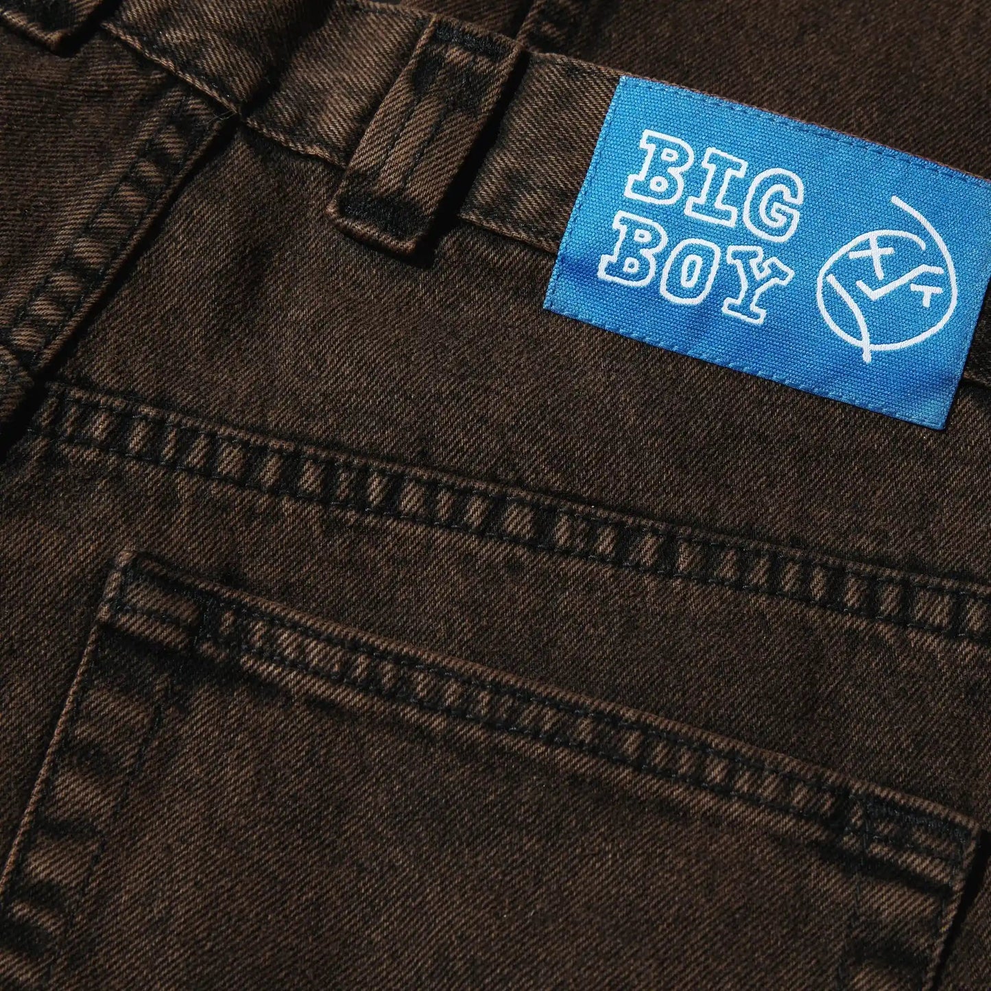 Polar Big Boy Denim Pants, brown black - Tiki Room Skateboards - 5