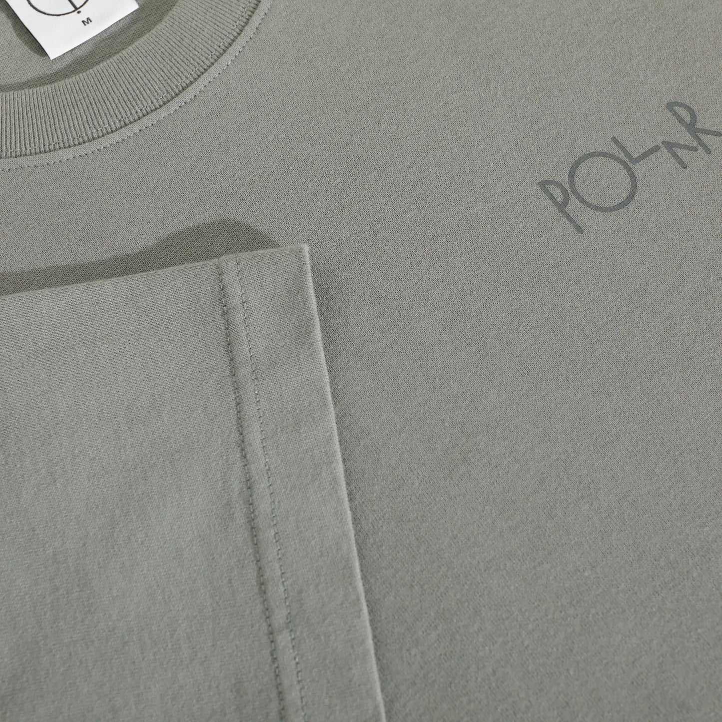 Polar Stroke Logo Contrast Tee, grey - Tiki Room Skateboards - 4