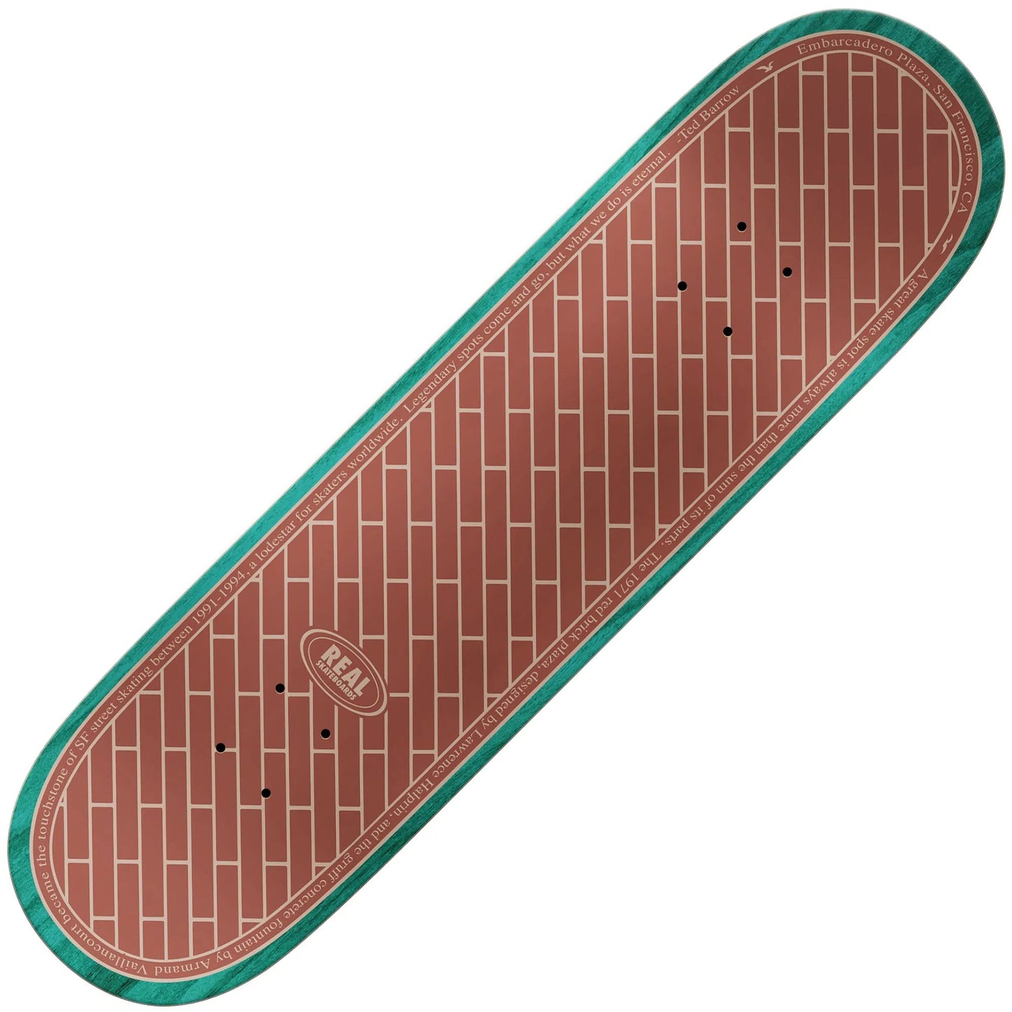 Real Emb Deck (8.25"), white - Tiki Room Skateboards - 2