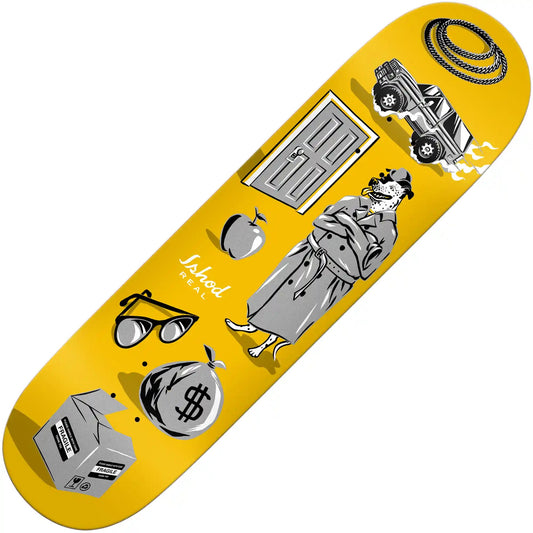 Real Ishod Revealing Deck (8.06”), yellow - Tiki Room Skateboards - 1