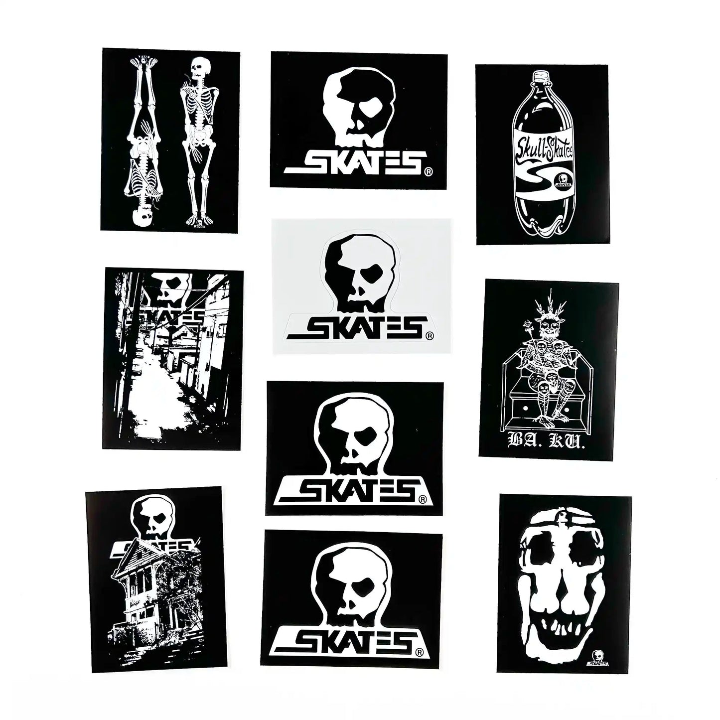 Skull Skates 10-pack Assorted Medium Stickers