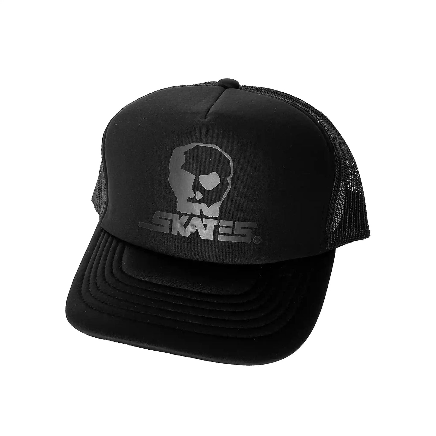 Skull Skates Foam Mesh Trucker Cap (Large Blackout Logo), black - Tiki Room Skateboards - 4