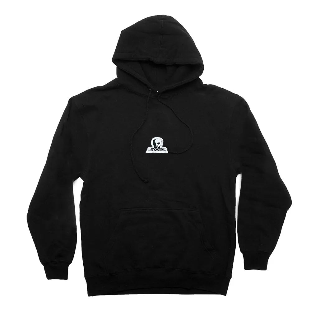 Skull Skates Hood Logo Patch, black - Tiki Room Skateboards - 1
