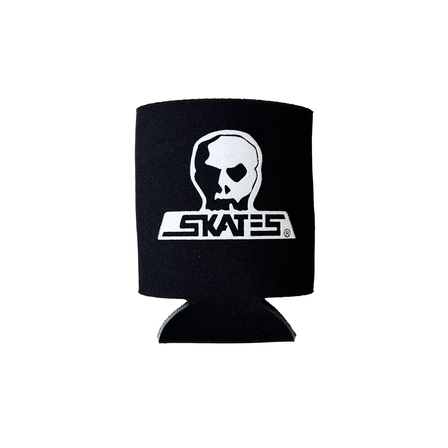 Skull Skates Logo Coozie, black
