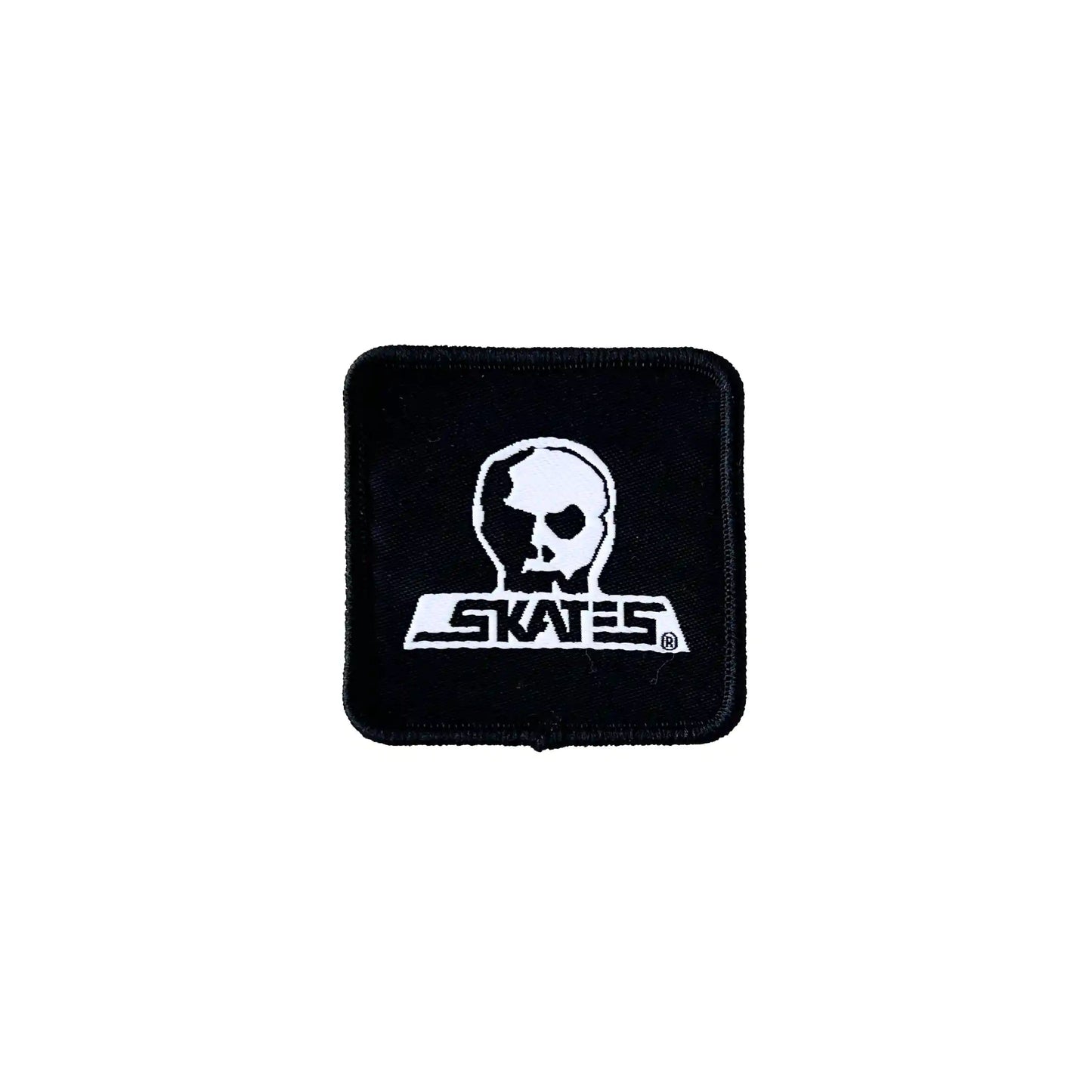Skull Skates Logo Square Patch, 2”, black