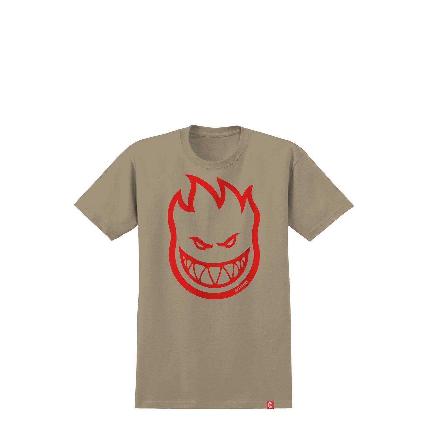 Spitfire Bighead T-Shirt, sand w/ red print