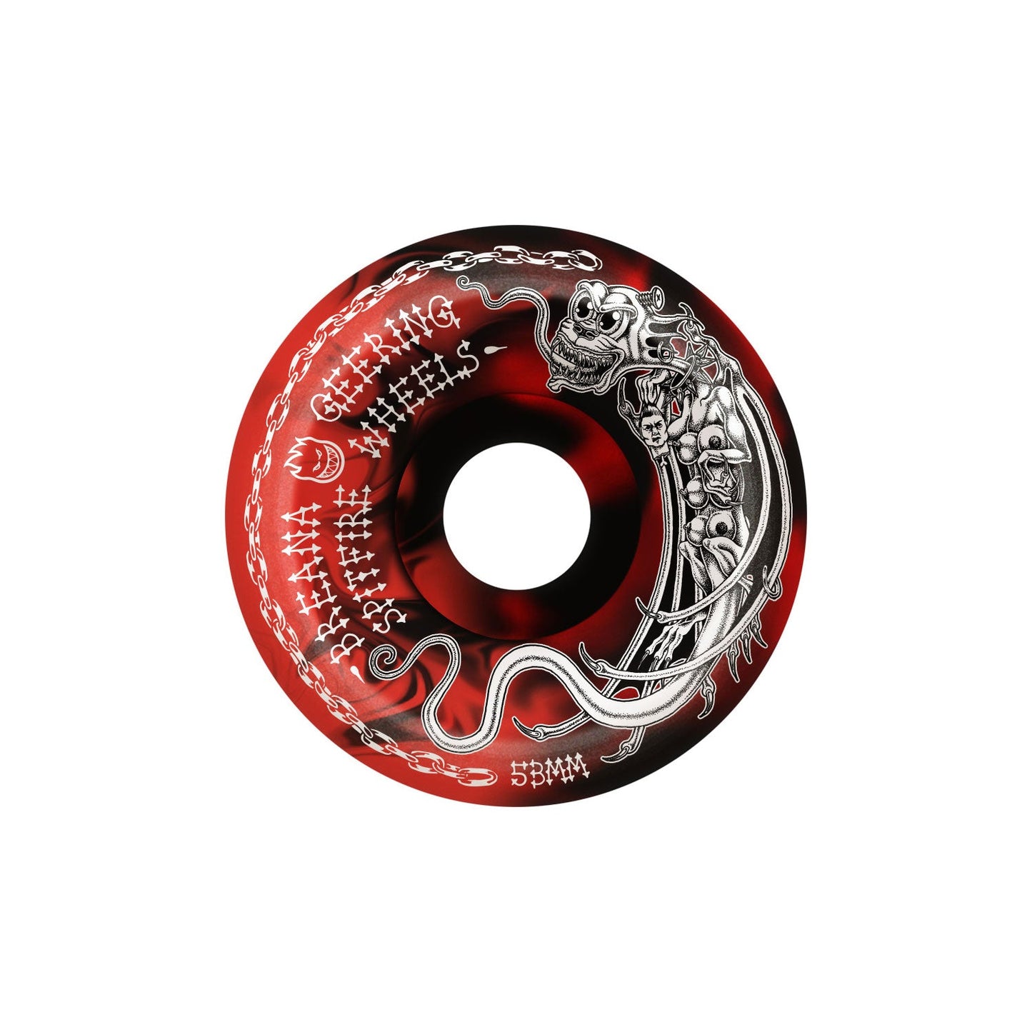 Spitfire F4 99 Breana Tormentor Conical Full Wheels, black / red (53mm) - Tiki Room Skateboards - 1