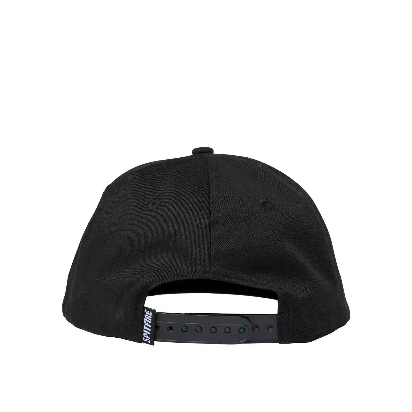 Spitfire Sci-Fi Classic 6 Panel Snapback Hat, black w/ white emb - Tiki Room Skateboards - 2