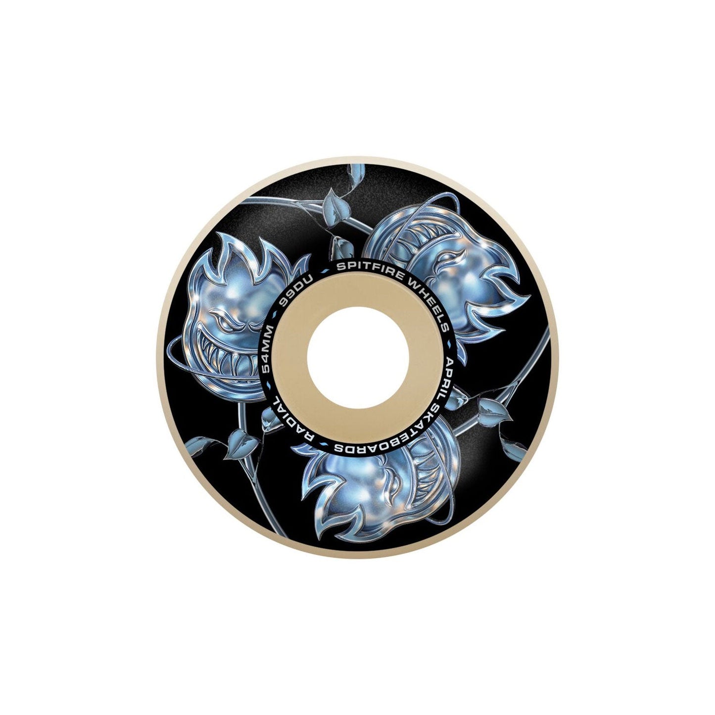 Spitfire X April Bighead Rose Radial F4 99D Wheels, natural (54mm) - Tiki Room Skateboards - 1